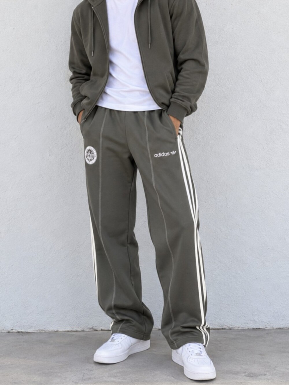 Vintage Adidas x Muhammad Ali Sweatpants Large Khaki Green Olive Blokecore Pants